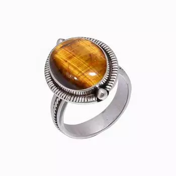 Yellow Tiger Eye - South Africa 925 Sterling Silver Ring V5081, Yellow Ring, Oval Ring, Valentin s Day Gift, Gift For Her, Birthday Gift, Handmade Jew