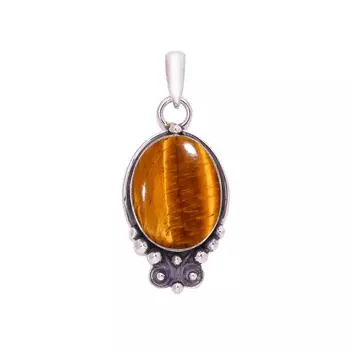 Yellow Tiger Eye - South Africa 925 Sterling Silver Pendant V7683, Yellow Pendant, Oval Pendant, Valentin s Day Gift, Gift For Her, Birthday Gift, Han
