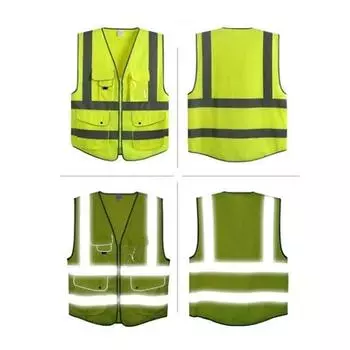 Желтый жилет. Светоотражающие полосы. Застежка-молния спереди. Желтый жилет. Соответствует стандартам ANSI/ISEA. S розовый