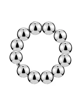 Yemax Cock Ring Penis Metal Penis Ring 304 Stainless Steel Stylish Full Beaded Ring Penis Ring Designed with Moving Beads Cock Ring Glance Ring Penis