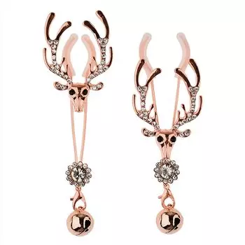 Yemax Милый олень для сосков Для SM Взрослые игрушки для сосков Взрослый Для женщин и сосков Ограничитель для сосков SM Кандалы для сосков Зажимы, Металл, Дизайн,