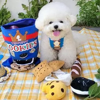 Yep Puppy Rustle Sniff Cookie Puppy Nose Work Snack Toy Sound Toy Pet Dog Gift, 1 шт., синий