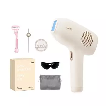 YETE Охлаждающий аппарат для всего тела VIO Удаление волос на бороде Профессиональный уровень Нежелательные волосы Охлаждение для домашнего использования Флэш-эпиляция дома Эпилятор, Эпилятор, Эффект, белый