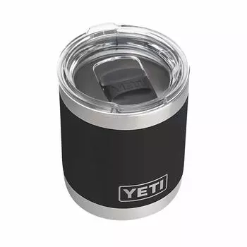 YETI Rambler 10 унций Lowball из нержавеющей стали с вакуумной изоляцией и крышкой-слайдером Mag, черный чёрный