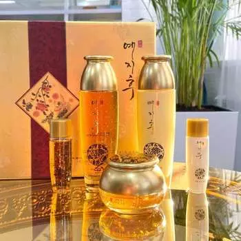 YEZIHU Gongyeonjin Gold 3pcs Set, Антивозрастной, Kbeauty, Корейская косметика, образец