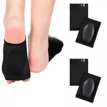 YFFSFDC Arch Foot Arch Stand Protective Shock Shock Comfortable Daily Set of 2 4 Pieces Supporter, Supporter, Supporter, Arch, Work, Pad, Relief, чёрный