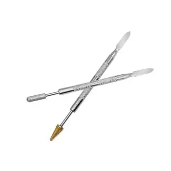 YFFSFDC Edge Painted Pen Type Leather Craft Tools Both Ends Spatula Roller Work Tool Rotation Type Dual Use Wax Brush for Model Making Crafts