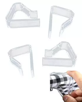 YFFSFDC Фиксатор для скатерти Скатерть совместима с зажимом, нескользящая, противоскользящая клипса, прозрачная, 2,0~3,5 см [4 шт.]