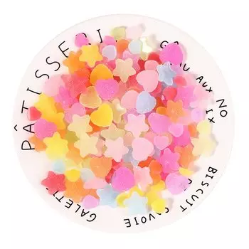 YFFSFDC Gummy Deco Parts Candy Nail Art Star Shape Heart Shape Cute Deco Materials Deco Materials Материалы для поделок своими руками DIY Supplies Handmade