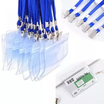 YFFSFDC Идентификатор сотрудника Вертикальный Имя Имя 50 Подвесной Имя Сотрудник Прозрачный Цвет Имя Карта Водонепроницаемая Карта Подвеска На Шею Для Дорожки Сотруднику