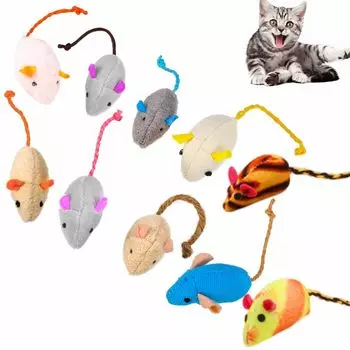 YFFSFDC Игрушка для кошек и мышей Набор игрушек для жевания домашних животных Мягкие игрушки для снятия стресса Нехватка принадлежностей для домашних животных Разноцветные 10, Игрушки, Игрушки, Игрушки, Облегчение, Упражнение,