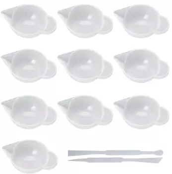 YFFSFDC Инструменты для тонирования смолы Палитра 10 листов Тонирующие палочки Набор из 2 силиконовых УФ-смоляных инструментов Мягкие инструменты для поделок своими руками из УФ-смолы Прозрачные инструменты ручной работы