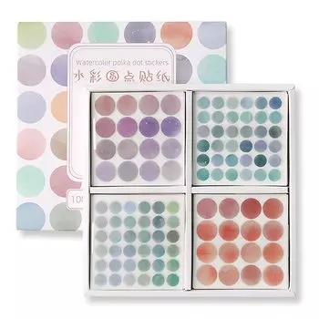 YFFSFDC Красочные маленькие точки Акварель 2560 Этикетки Разноцветные круглые наклейки Наклейки Наклейки для ручного счета Этикетка для блокнота Расписание Книги