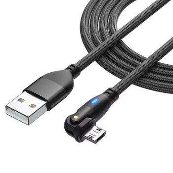 YFFSFDC Micro USB кабель Г-образный поворот на 180 градусов быстрая зарядка высокоскоростная передача данных micro Изготовлен из армированного TPE Тип A на micro b Micro
