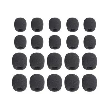 YFFSFDC Microphone Sponge Set of 20 Inner Diameter Headset Intercom Pin Microphone Noise Prevention Pin Microphone Mini Black 5mm/8mm чёрный