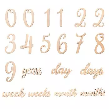YFFSFDC Moon Age фото деревянные буквы баннер набор из 20 детских ежемесячных четверок новорожденный фотография годовщина фото запись роста реквизит для фотосессии на вечеринке по случаю рождения ребенка сон