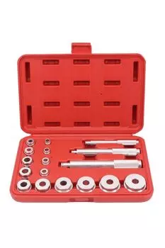 YFFSFDC Приспособление для установки уплотнителя обоймы подшипника 14 типов, алюминий, 3 ручки, набор из 17 предметов, комплект для установки на автомобиль, мотоцикл, чехол для хранения, в комплекте, удобный