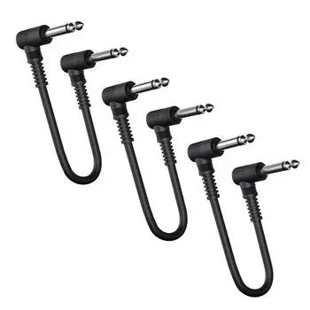 YFFSFDC соединительный кабель 15 см гитарный соединительный кабель для гитарного эффектора шумоподавления с разъемом типа LL черный (3 куска)