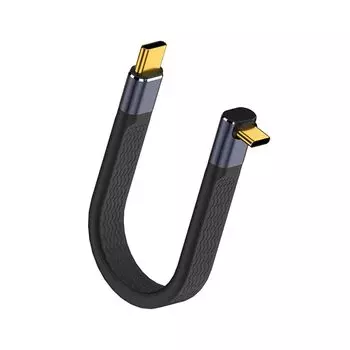 YFFSFDC USB4.0 удлинительный кабель типа C, высокоскоростная передача данных 40 Гбит/с, совместимость с PD, быстрая зарядка 240 Вт/5 А, видеовыход 8K при 60 Гц, угол обзора 90° сверху и снизу