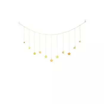 YFFSFDC Wooden Star Garland Star Wood (120*21cm) Star Decoration 3D Interior Wall Hanging Background Birthday Party Birthday Interior Decoration