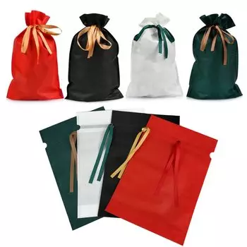 YFFSFDC Wrapping Gift Wrapping Four Present Fabric with Day Drawstring Stylish Wrapping Gift Storage of Bag, Bag, Colors, Bag, Non-woven Ribbon,