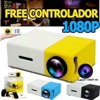 YG300 Светодиодный мини-проектор 480x272 пикселей 1080P HD Портативный домашний медиа-видеоплеер