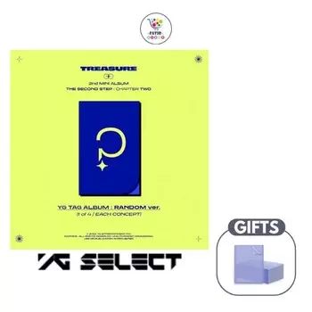 YG SELECT TREASURE 2nd MINI ALBUM [ВТОРОЙ ШАГ : ГЛАВА ВТОРАЯ] АЛЬБОМ YG TAG (СЛУЧАЙНАЯ вер.)
