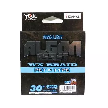 YGK Algon Assist WX Braid PET, тип 6 м, размер 30, 260 фунтов, белый (9262) белый