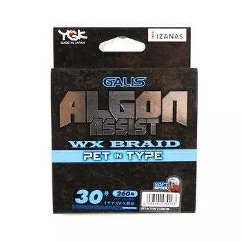 YGK Algon Assist WX Braid PET, тип 6 м, размер 30, 260 фунтов, синий (9163) синий
