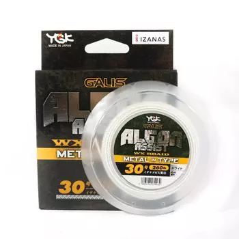 YGK Algon Assist WX Оплетка Металлический тип Проволочный сердечник 4 м Размер 30, 260 фунтов Белый (9460) белый