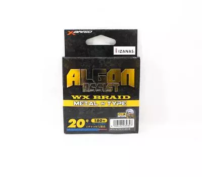 YGK Algon Assist WX Оплетка с металлическим сердечником, 4 м, размер 20 180 фунтов, синий (9347) синий