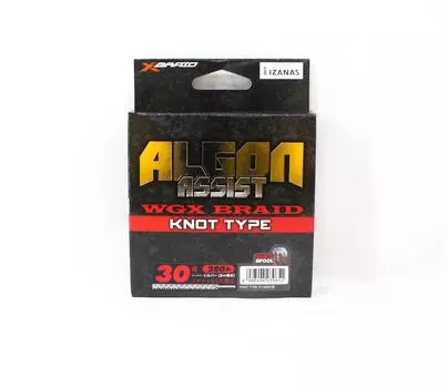 YGK Algon Assist WX Оплеточный узел, тип 6 м, размер 30, 280 фунтов, серебро (9651) серебряный