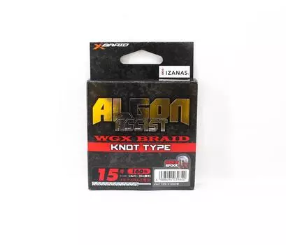 YGK Algon Assist WX Плетеный узел, тип 6 м, размер 15, 160 фунтов, серебро (9620) серебряный