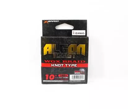 YGK Algon Assist WX Плетеный узел, тип 6 м, размер 10, 140 фунтов, серебро (9613) серебряный