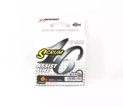 YGK Galis Scrum Assist Line 16 Оплетка 5 м Размер 6, 60 фунтов Белый (7213) белый