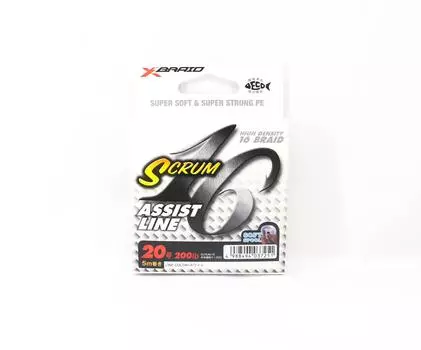 YGK Galis Scrum Assist Line 16 плетенка, 5 м, размер 20, 200 фунтов, белый (7251)