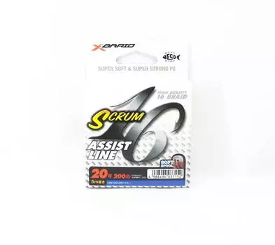 YGK Galis Scrum Assist Line 16 плетенка, 5 м, размер 20, 200 фунтов, синий (7152) синий