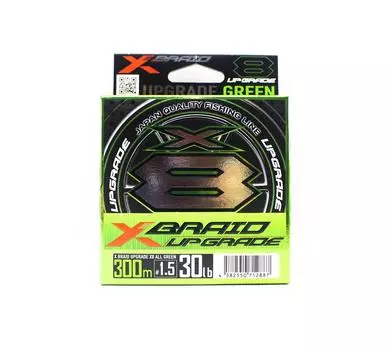 YGK PE Line X Braid Upgrade X8 300 м PE 1,5 30 фунтов Зеленый (2887)