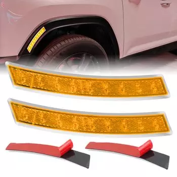 Ygmylandbb Fender Marker Arch Wheel Eyebrow Side Marker Lamp Side Turn Signal Side Light 18LED-Yellow