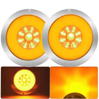 Ygmylandbb Светодиодный задний фонарь для грузовика 24 В, круглый задний фонарь для прицепа, указатель поворота