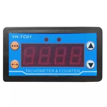 YH-TC01 DC 9-24V 5A Цифровой тахометр 4 бит Высокоточный светодиодный измеритель скорости Датчик Холла Датчик скорости двигателя