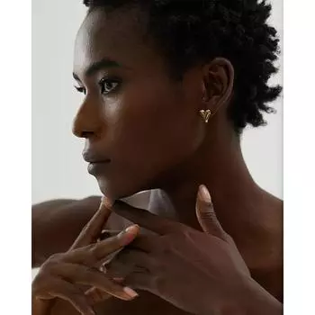 Yhpup шикарные серьги-кольца из нержавеющей стали с сердечками, очаровательные серьги золотого цвета, без потускнения, модные модные украшения для женщин, бижутерия