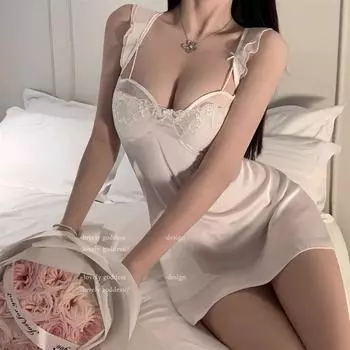 Yi эротическое нижнее белье сексуальное кружевное подтяжка юбка чистое желание ветер соблазн униформа маленькая грудь пижама женский костюм n One Size