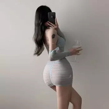 Эротическое нижнее белье Yi, сексуальные подвязки, прозрачная мягкая пряжа с обхватом бедер, нагрудная подушечка, нагрудная цепочка, ночная сорочка, комплект с короткой юбкой n One size