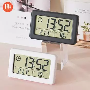 Yida простые часы легкие и тонкие электронные часы с датчиком температуры и влажности красочные часы в скандинавском стиле удобные часы YD белый