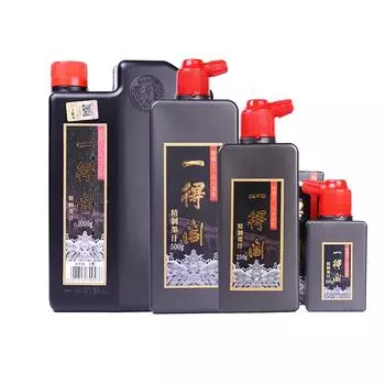 Yidege Professional Chinese Sumi Refined Ink Black Liquid Traditional Kalligraphy Brush Painting 100g/250g/500g Writing Drawing