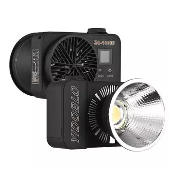 YIDOBLO Мини-двухцветный видеосветильник 100 Вт COB Свет для фотосъемки 2700–7500 К с регулируемой яркостью, приложение с 10 эффектами FX US Plug чёрный