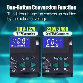 YIHUA 959D-II 700 Вт Легко подключаемые и вытягиваемые насадки Термофен Ремонтная паяльная станция Ремонт телефонов Сварочные инструменты Станция для ремонта телефонов 110-127V US