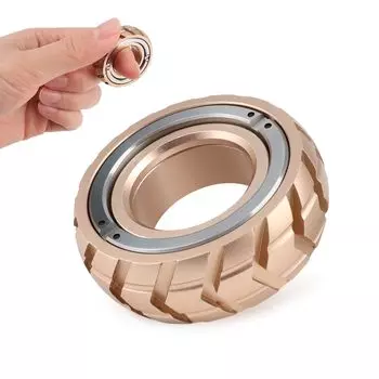 YIK TUNG Fidget Slider Fidget Toy Fidget Toy Ring Kill Time Stress Relief Товары для снятия стресса Взрослая настольная игрушка Подарок Подарок на Рождество Алюминий Золото