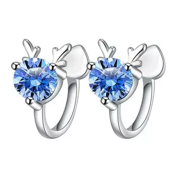 Yilu имеет ваш клипса для уха без прокола женский фея Мори стиль супер фея клипса для уха инкрустированные цирконием серьги-гвоздики